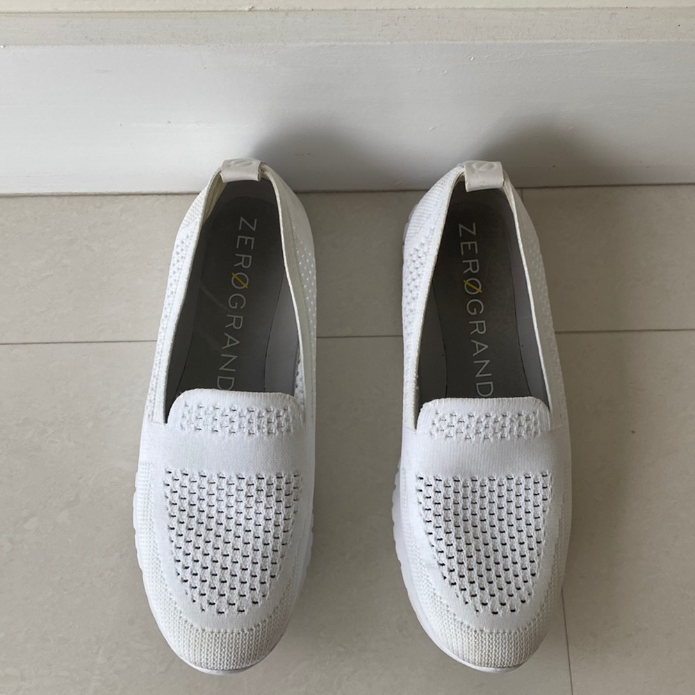 Cole Haan White Womens Size 8.5 Zerogrand Stitchlite Slip On Loafer Flats